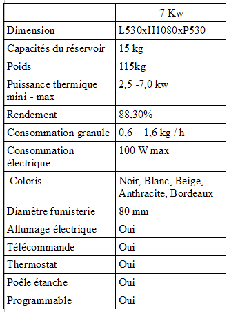descriptif poêle Moretti globe ventilé